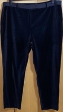 M&S Black Velvet Trousers Size