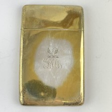 Antique Solid Silver Gilt Card Case George Betjemann & Sons 1907 10cm