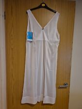 Pretty Full White Slip Negligee Plus Size 26 Nylon Wet Look Cross Dress NYLON 