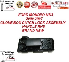 FOR FORD MONDEO MK3 2000-2007 GLOVE BOX CATCH  LOCK ASSEMBLY HANDLE RHD  NEW