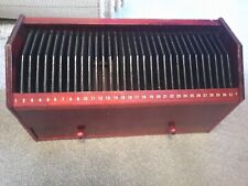 31 day Wooden Vertical storage slots day with drawer desk chestnut