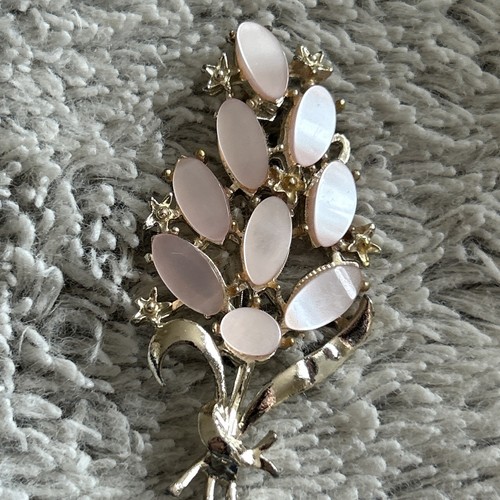 Vintage brooch pink moon - brooch,