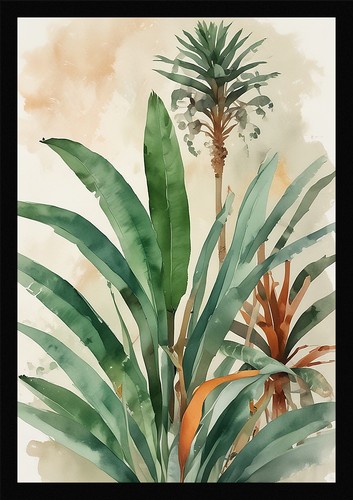 Bold tropical beach framed - bold,