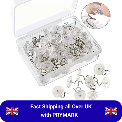 Transparent twist pins - transparent,