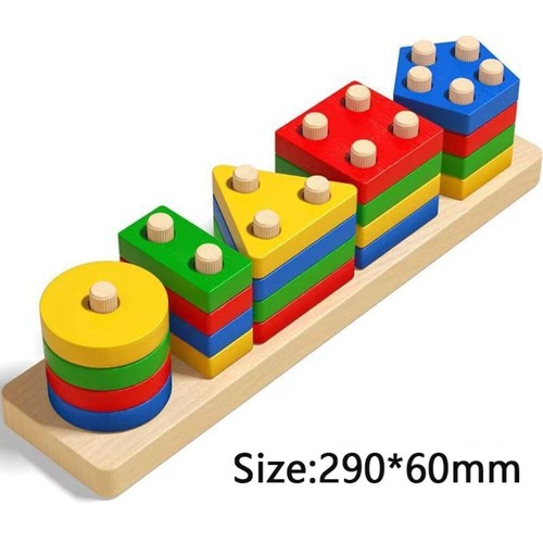 Classic wooden stacking puzzle - stacking,