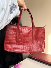 Real Leather Red Snake Skin