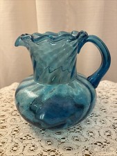 Fenton Art Glass Blue swirled
