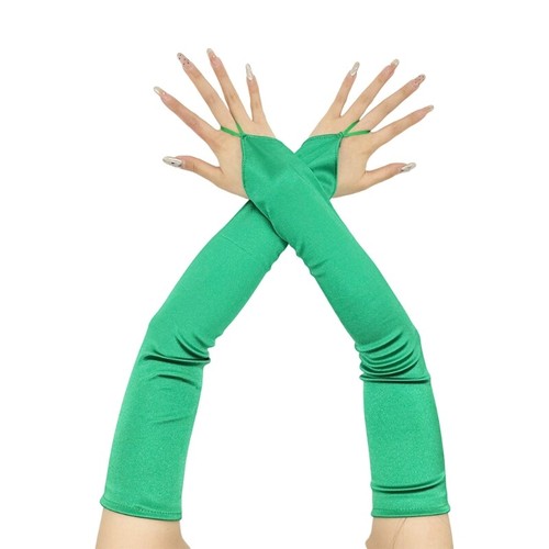 Women satins gloves lady long - gloves,