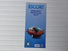ORIGINAL FORD RALLYE SPORT RS Parts for your Escort Leaflet - Rare