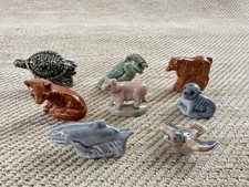 8 Wade Whimsie Animals Parrot Cow Fox Pig Baby Seal Sea Turtle Cow Whale Bundle
