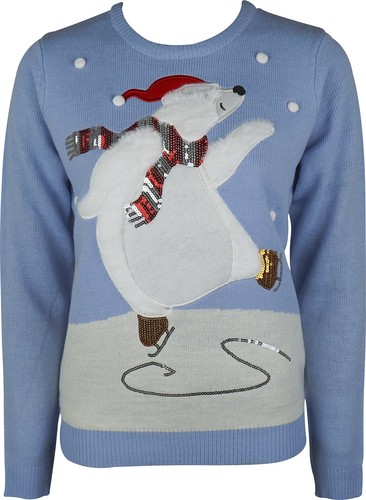 Christmas skating bear womens - skating,