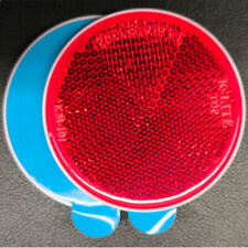 2x Red Self-Adhesive Round