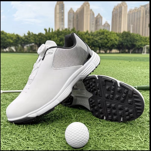 Men golf shoes white black - golf,