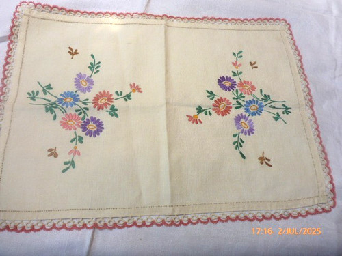 Vintage unused embroidered - vintage,