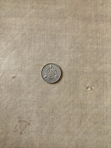 1935 silver threepence coin - silver,