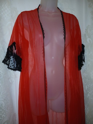 Vintage 80s red sheer - 80s,