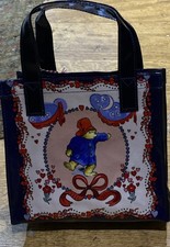 Cute Navy Blue Cath Kidston X Paddington Bear Small Coated Small Book Bag BNWT