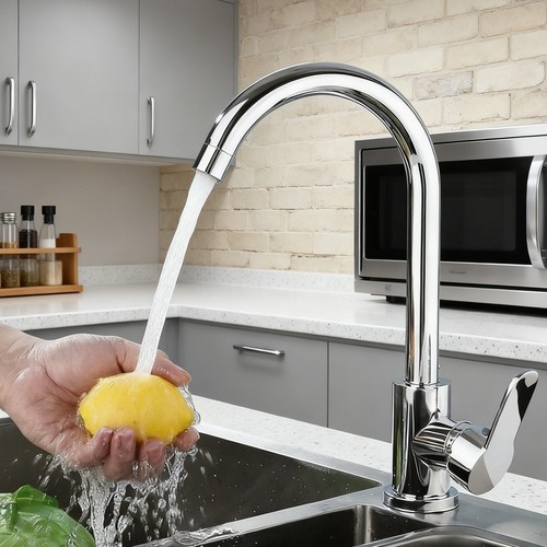 Chrome kitchen sink - chrome, mixer