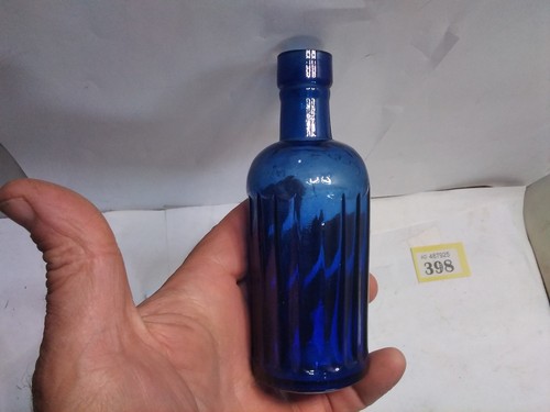 Antique blue poison bottle - antique,