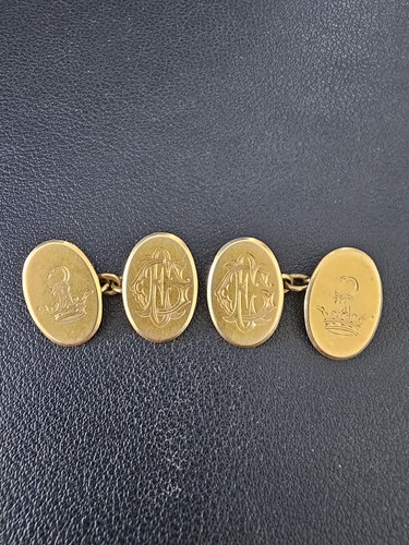 18ct gold cufflinks leach - cufflinks,