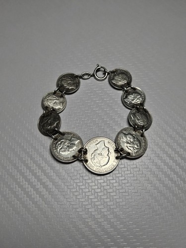 Vintage dutch silver coin link - vintage,