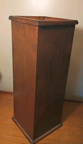 Vtg wood umbrella stand - stand, 19"h