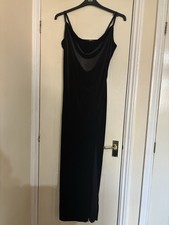 Quiz Black Cowl Neck Midi