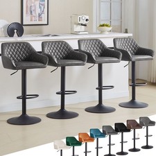 2/4X Bar Stools Velvet/PU