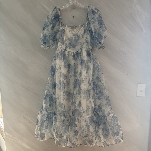 Francesca blue floral - s,