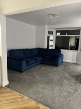 L Shape Corner Sofa Dark Blue
