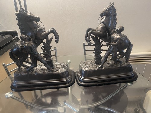 Marley horses vintage spelter - marley,