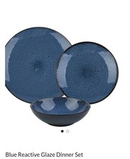 BLUE REACTIVE GLAZED 12PC