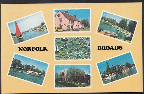 Norfolk broads postcard - postcard:, multi