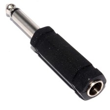 6.35mm 1/4 inch Stereo Socket to 6.35mm 1/4 inch Mono Jack Plug Adapter [003438]