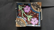 Small Square Decorative Mosaic and Terracotta Bowl / Dish 16x16cm