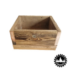 Square wooden planter - wooden, garden