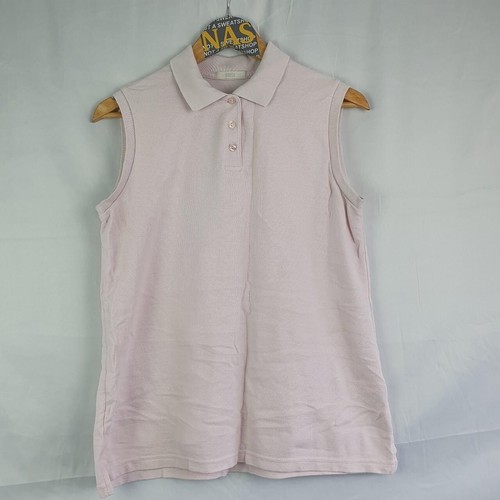 Y2k pink sleeveless polo shirt - sleeveless,