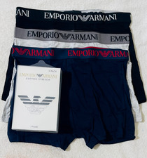 Mens Emporio Armani Boxer underwear 3 pack cotton stretch  M,L @ SALE