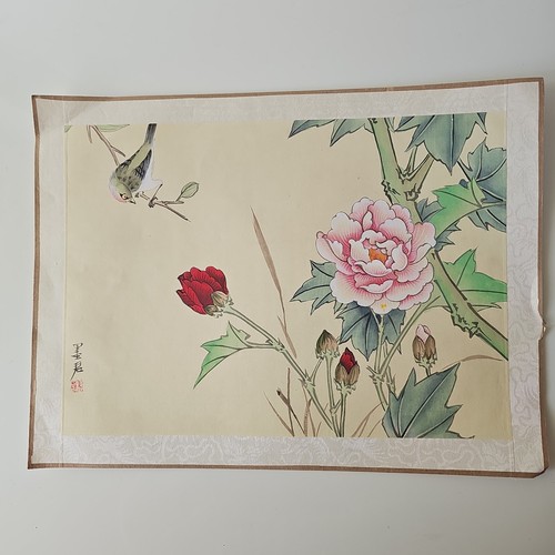 Vintage asian silk - asian, print