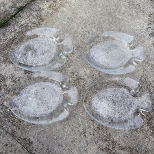 Vintage clear glass fish - vintage,