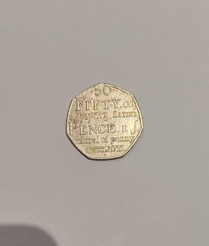 Rare 50p johnson - johnson, dictionary