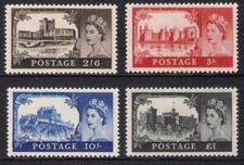 GB 1967-68 sg759-62 Castle High Values Bradbury No Watermark Set MNH
