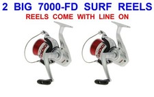 2 BIG FD-7000 SURF REELS+LINE