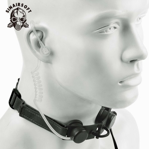Tactical throat vibration mic - throat,