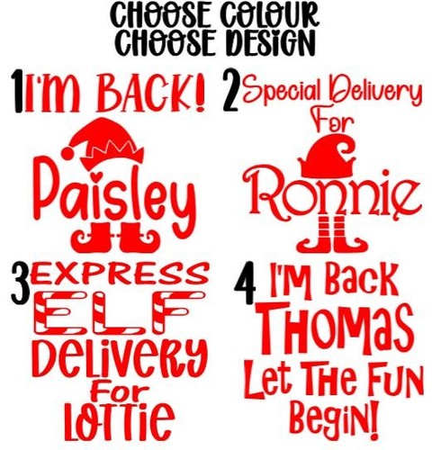 Personalised elf sticker - personalised,