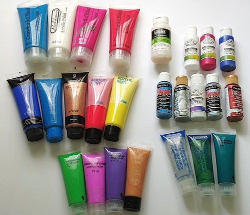 Mixed acrylic paint - acrylic, job