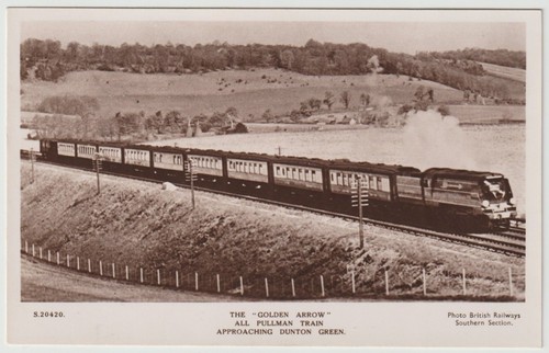 Railway postcard golden - railway, rp