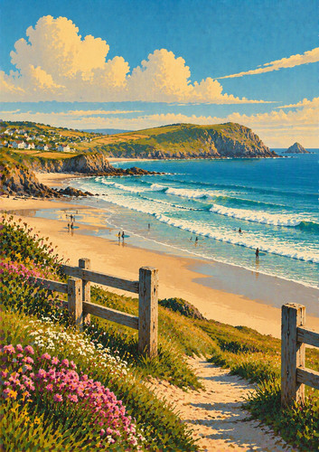 246 polzeath vintage - polzeath, travel