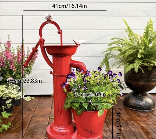 Vintage metal flower pot - metal,