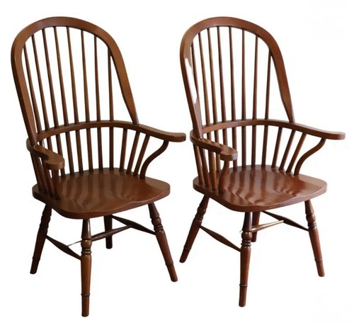 Pair 1930s ladder back - pair, of